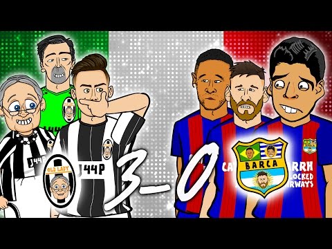 ?3-0! Juventus vs Barcelona? Champions League 2017 Quarter Final 1st Leg Parody