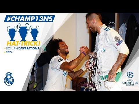 Ramos DRESSING ROOM celebrations with the CHAMPIONS! | Champions League Final