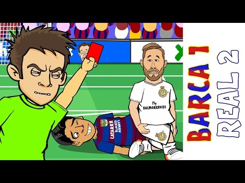 Barcelona vs Real Madrid 1-2 : El Clasico 2016 (Ronaldo goal Sergio Ramos red card Goals Highlights)