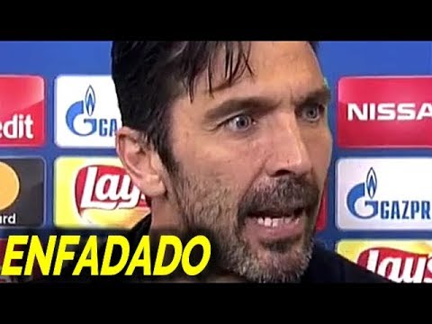 Increible enfado de Gianluigi Buffon tras el robo del Real Madrid a la Juventus en Champions