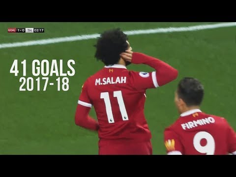 Mohamed Salah First 41 Goals in 2017/18 for Liverpool and Egypt