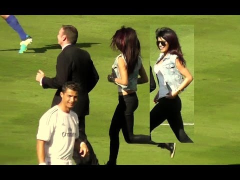 Priyanka Chopra + Cristiano Ronaldo at Dodger Stadium Los Angeles – Real Madrid vs Everton