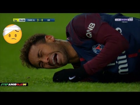 Neymar Jr ⚽ Injury + Marseille Shameful Defenders Hunting on Neymar ⚽ 2018 | HD  1080i #Neymar
