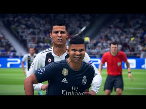 FIFA 19 Realistic | Real Madrid vs Juventus – Live Broadcast Camera | Champions League | PC GTX 1050