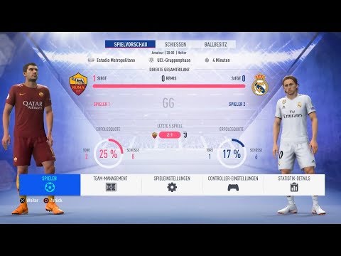 FIFA 19 AS Roma VS Real Madrid Gameplay