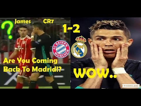 PLAYERS REACTION TO BAYERN MUNICH VS REAL MADRID 1-2 2018 FT. RONALDO & JAMES