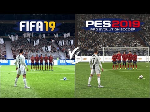 FIFA 19 vs PES 2019 | Free Kicks Comparison