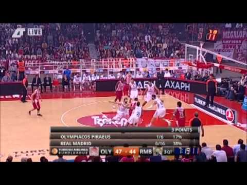 olympiakos vs real madrid 78-76 3rd game 2014 euroleague playoff