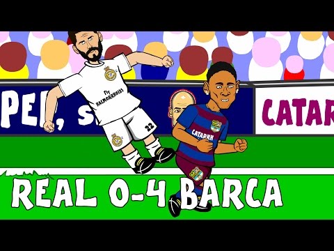 Real Madrid vs FC Barcelona 0-4 2015 – goals and highlights of El Clasico! (Parody 21.11.15)