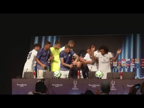 Real Madrid players hijack Zidane press conference