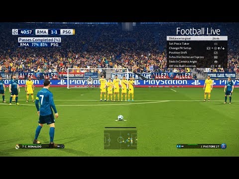 PES 2018 | Real Madrid vs PSG | Free Kick Goal C.Ronaldo | Final UEFA Champions League (UCL)
