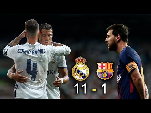 Real Madrid 11 – 1  Barcelona   El Clasico 2017  La Liga  Cardia  Messi vs Ronaldo