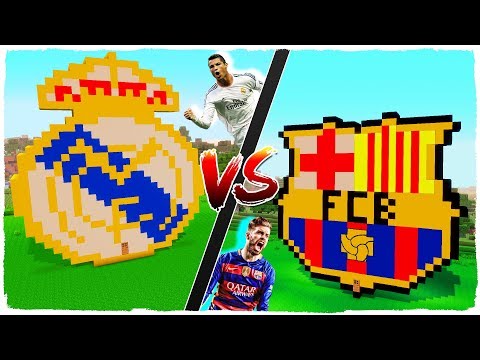 ? Casa de REAL MADRID vs casa de F.C. BARCELONA – MINECRAFT