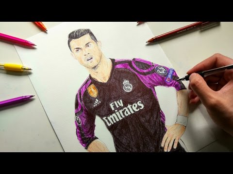 Cristiano Ronaldo Pen Drawing – Real Madrid