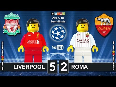 Liverpool vs Roma 5-2 • Semi-finals Champions League 2018 (24/04) Goals Highlights Lego Football