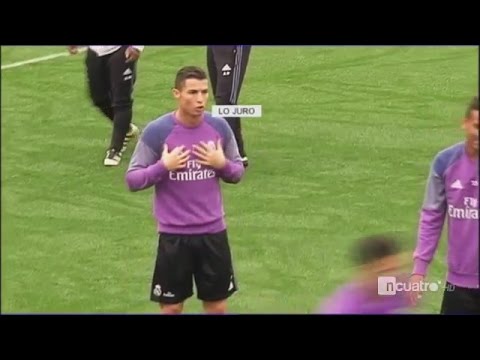 Cristiano Ronaldo Conflict vs Coentrao after Panna vs him on Real Madrid Training 28/10/2016