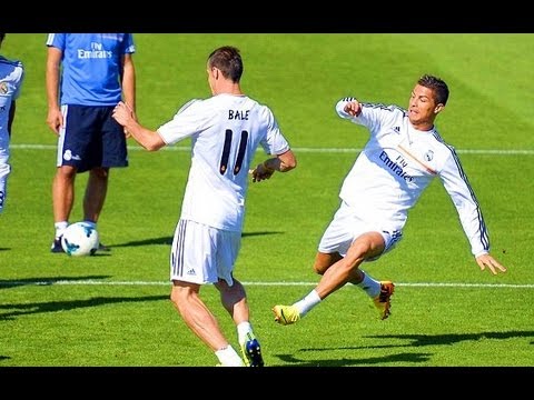 Cristiano Ronaldo Fouls Gareth Bale – Bale owns Ronaldo in Real Madrid Training