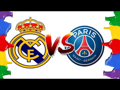 How to Draw and Color – Real Madrid Vs PSG Champions League Logos Coloring Pages