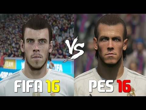 FIFA 16 vs PES 2016 Real Madrid Players Faces Comparison