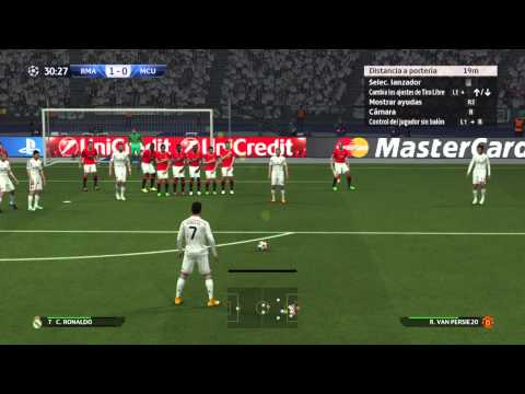 PES 2015 Gameplay español Real Madrid vs Manchester United