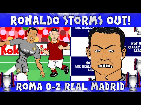 Ronaldo storms out of press conference! ROMA vs REAL MADRID 0-2 (UEFA Champions League Parody)