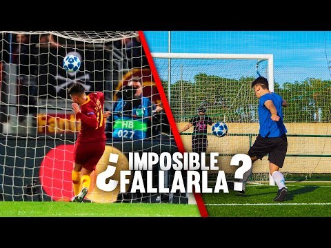 ¿IMPOSIBLE FALLARLA? *EL NO GOL del ROMA-REAL MADRID* ¡Retos de Fútbol!