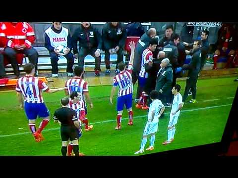 Tantrum and Mayhem on the touchline at the Athletico Madrid Vs Real Madrid Derby match 2014