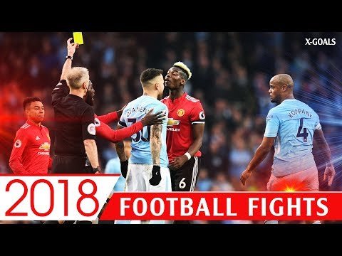 ⚽ BEST FOOTBALL FIG-HTS 2018 • FOULS • RED CARDS • ANGRY MOMENTS