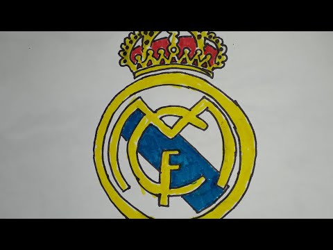 طريقة رسم شعار ريال مدريد / how to draw real Madrid logo