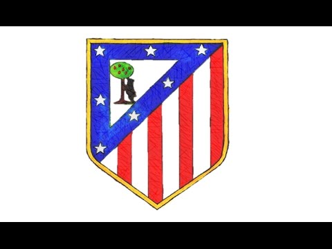 Como desenhar o escudo do Atlético de Madrid (CA) – How to Draw the Atlético Madrid Logo (CA)