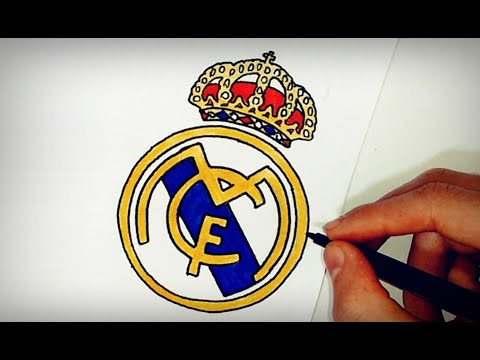 Como desenhar o escudo do Real Madrid (CF) – How to Draw the Real Madrid Logo (CF)