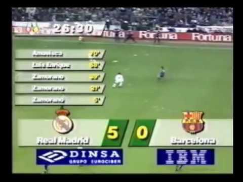 Real Madrid  5 – 0  Barcelona F.C. (07/01/1995)