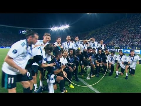 Real Madrid celebracion Supercopa vs Manchester United | 2017