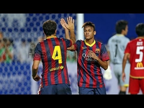 Thailand vs Barcelona  (1-7) All Goals & Highlights 07.08.2013 Neymar first Goal for Barcelona