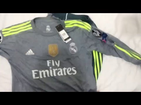 Real Madrid Away 2015 Adidas T-shirt Unboxing & Review [Full HD]