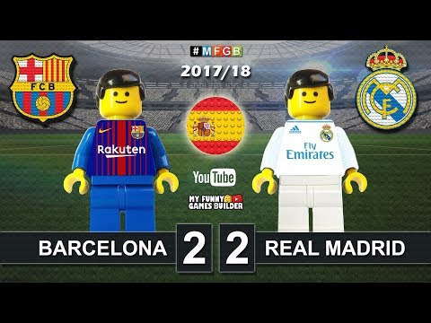 Barcelona vs Real Madrid 2-2 • El Clasico • LaLiga 2018 (06/05/2018) Goals ElClasico Lego Football