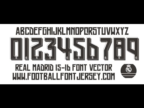 REAL MADRID 2015 2016 FONT TTF AND VECTOR DOWNLOAD