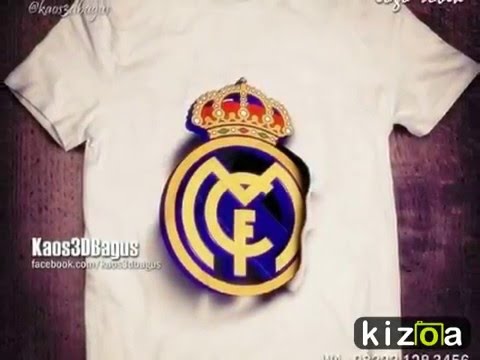 REAL MADRID Kaos 3D Jersey & Logo – Kaos RONALDO 3D