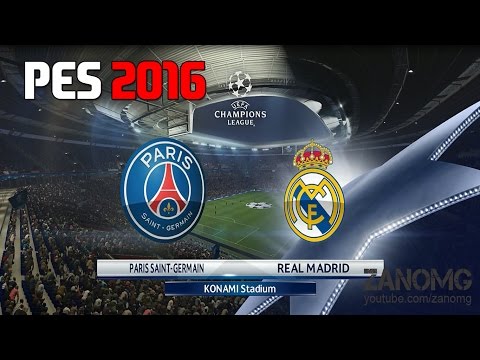 PES 16 | Real Madrid vs PSG | UEFA Champions League | Full Match Gameplay | PS4/XBOX ONE | HD