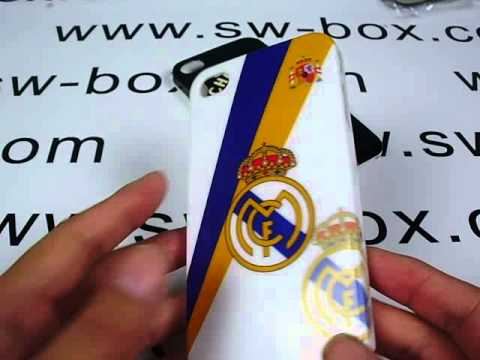 White Real Madrid Logo Designed  iPhone 4 Hard Case Cover