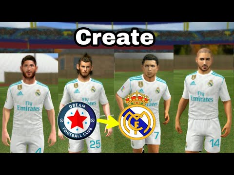 How To Create Real Madrid Team ★ Kit Logo & Players ★ Dream League Soccer 2018