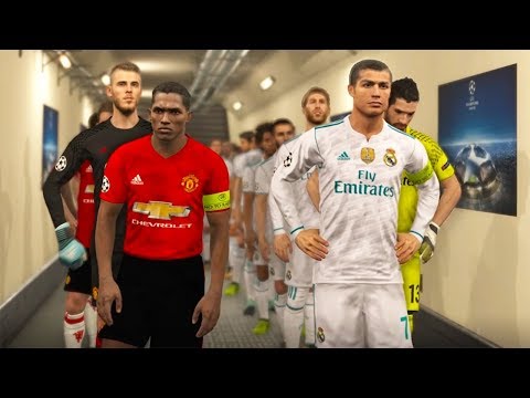 PES 2018 Champions League – REAL MADRID VS MANCHESTER UNITED – Legend Level Gameplay PS4