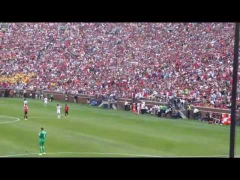 Cristiano Ronaldo's entry (Manchester United vs Real Madrid at Michigan stadium)