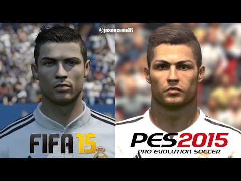 FIFA 15 vs PES 2015 REAL MADRID Face Comparison