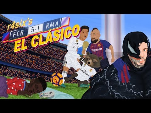 Parodia animada del Barcelona 5-1 Real Madrid 28/10/2018
