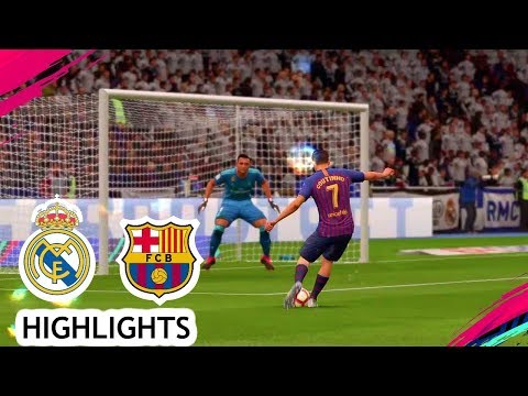 FIFA 19 PS4/PS3 Gameplay – Highlights El Clasico Real Madrid v FC Barcelona 2018/2019