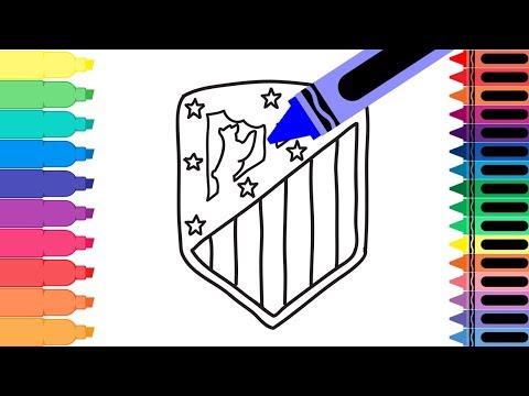 How to Draw Atlético Madrid – Drawing the Atlético Logo – Coloring Pages for kids | Tanimated Toys