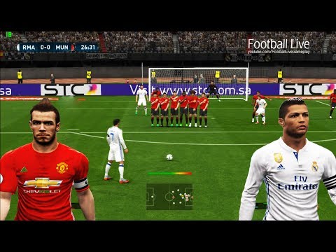 PES 2017 | Real Madrid vs Manchester United | C.Ronaldo Free Kick Goal & Last Minute Goal | Bale MU