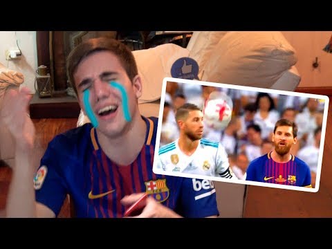 Real Madrid vs Barcelona 2-0 2017 REACCIONES DE UN HINCHA (SUPERCOPA)