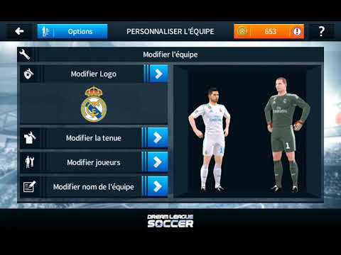 Comment avoir les pull du Real Madrid sur dream league soccer 18 +le logo+les pull des gardiens